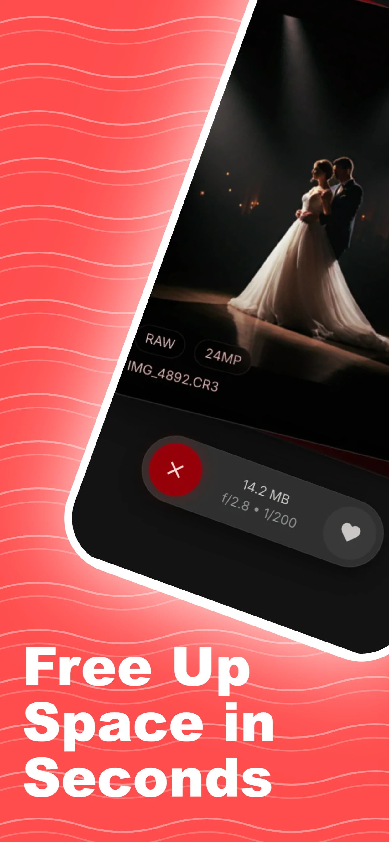 Space Saver App app screenshot template